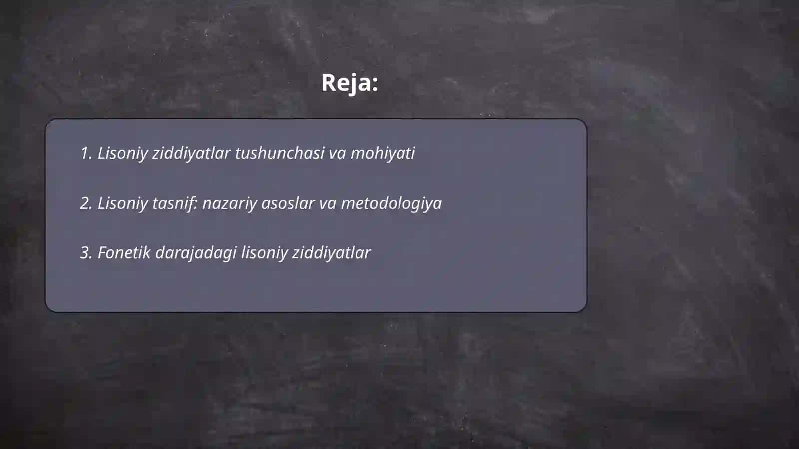 Lisoniy ziddiyatlar. Lisoniy tasnif va uning turlari 2