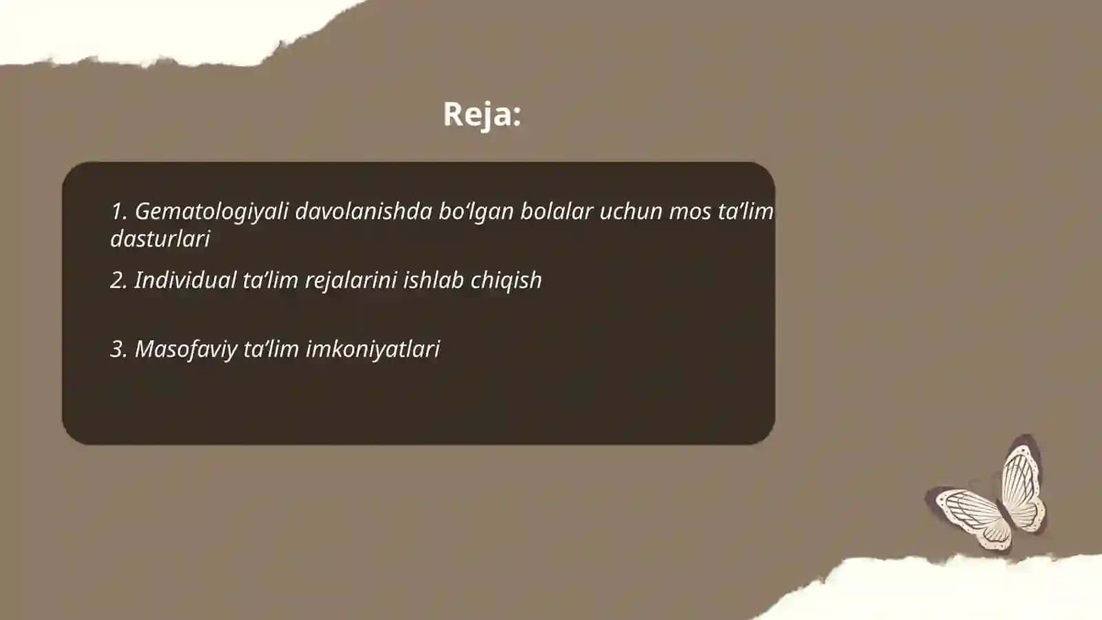 Gematologiyali davolanishda bo‘lgan bolalarda maktabgacha va umumiy o‘rta ta’limni tashkil etish usullari 2