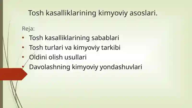 Kimyo Mustaqil ta'lim 2
