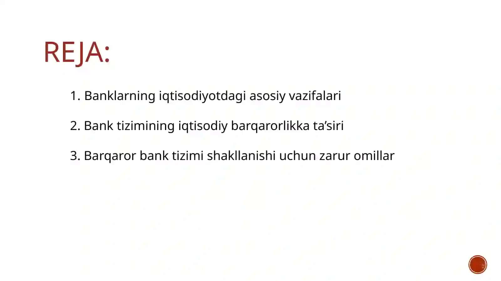Banklarning iqtisodiy barqarorligini ta’minlashdagi o’rni 2