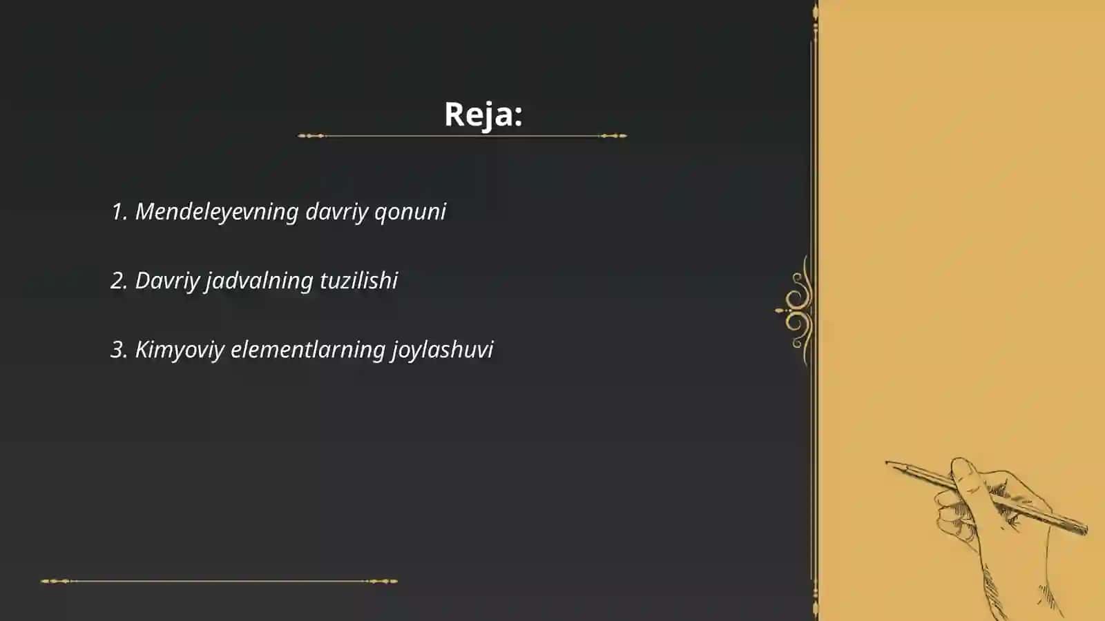 Mendeleyevning davriy qonuni va sistemasi 2