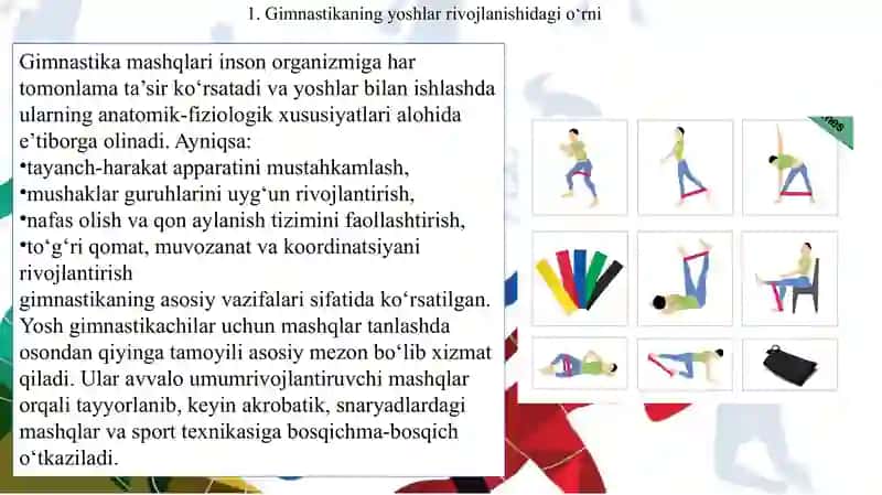 Yosh gimnastikachilarni tayyorlash xususiyatlari 2