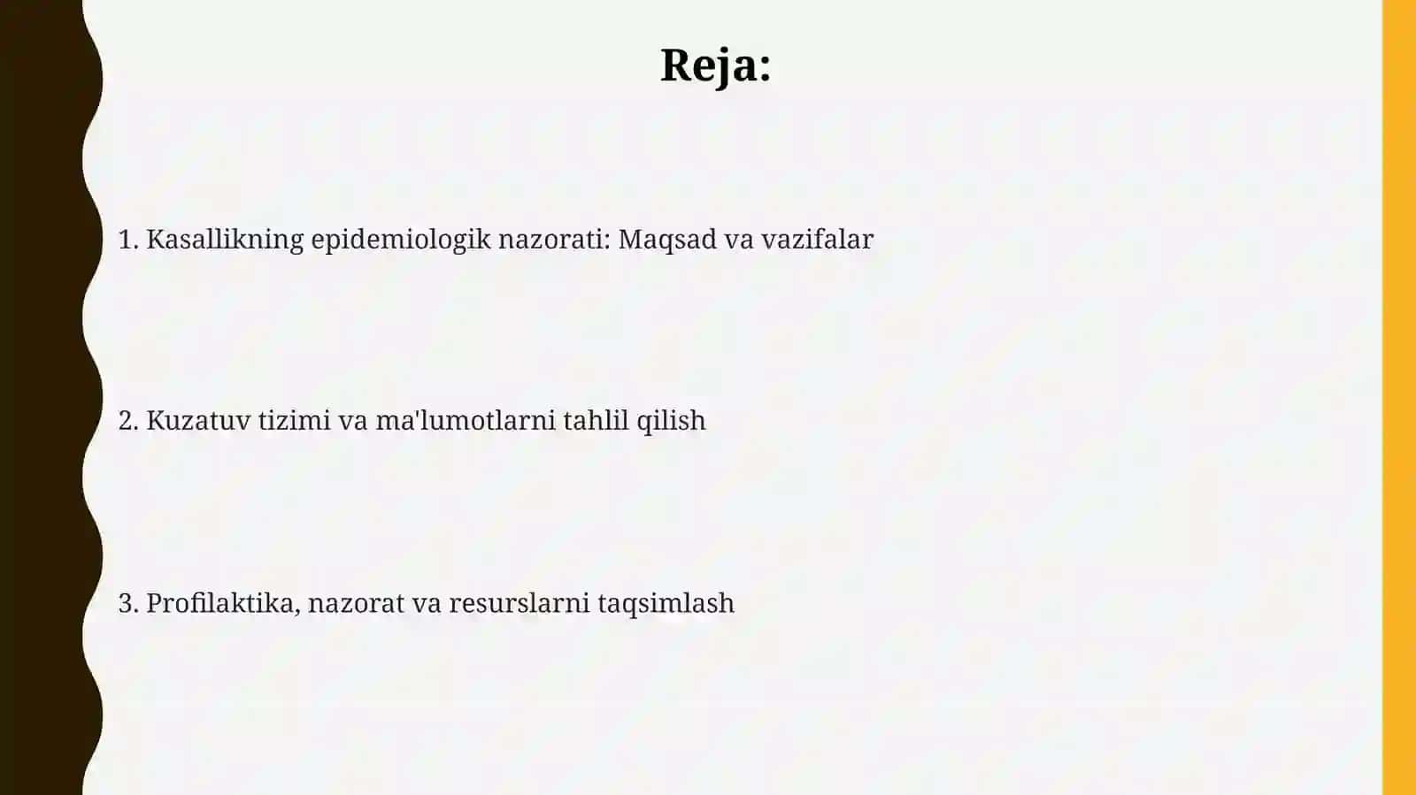 Kasallikning epidemiologik nazorati: Maqsad va vazifalar 2