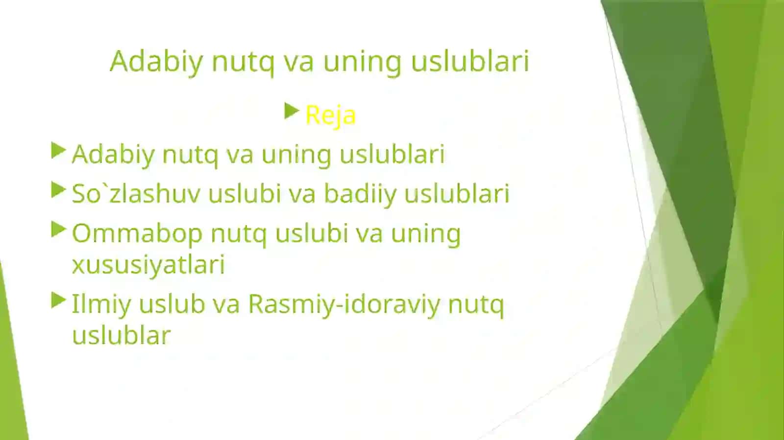 Adabiy nutq va uning uslublari 2