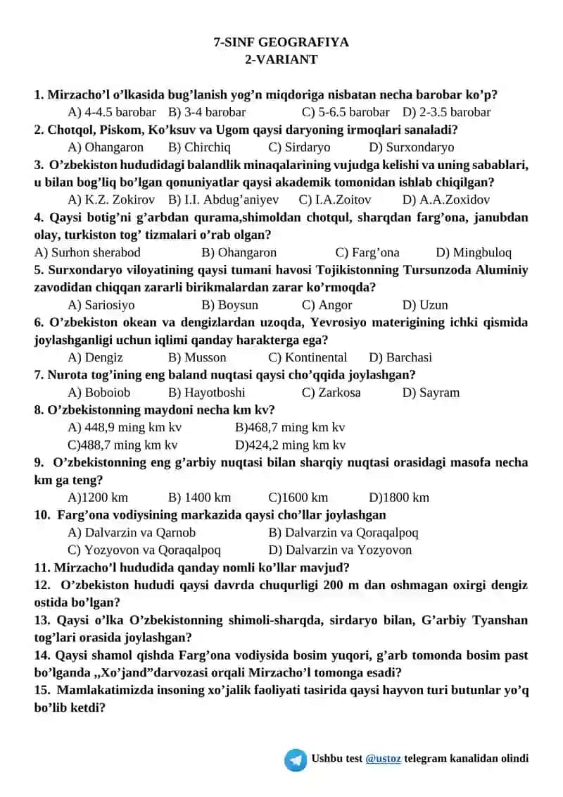 7-SINF GEOGRAFIYA 2