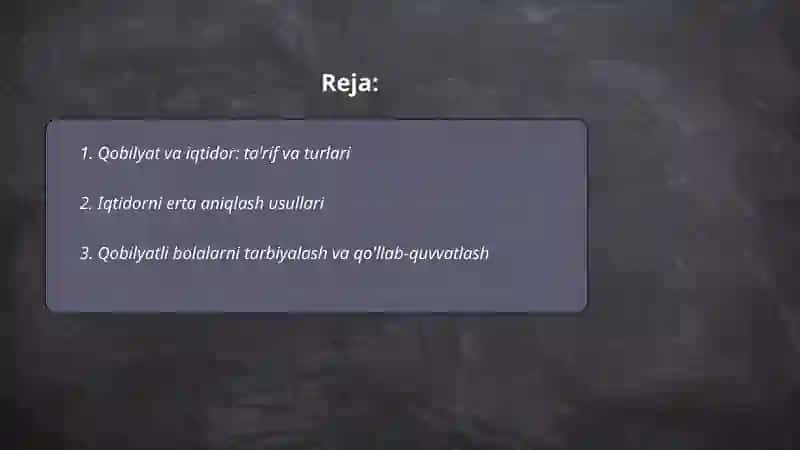 Qobilyat va iqtidor 2