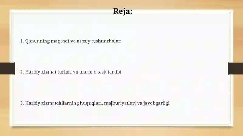 Umumiy harbiy majburiyat va harbiy xizmat to'g'risidagi qonun 2