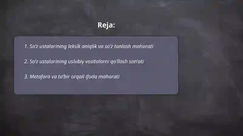 Soʻz ustalarining soʻz qoʻllash mahorati 2