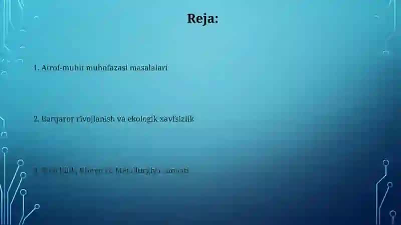 Atrof-muhit muhofazasi va uning ahamiyati 2