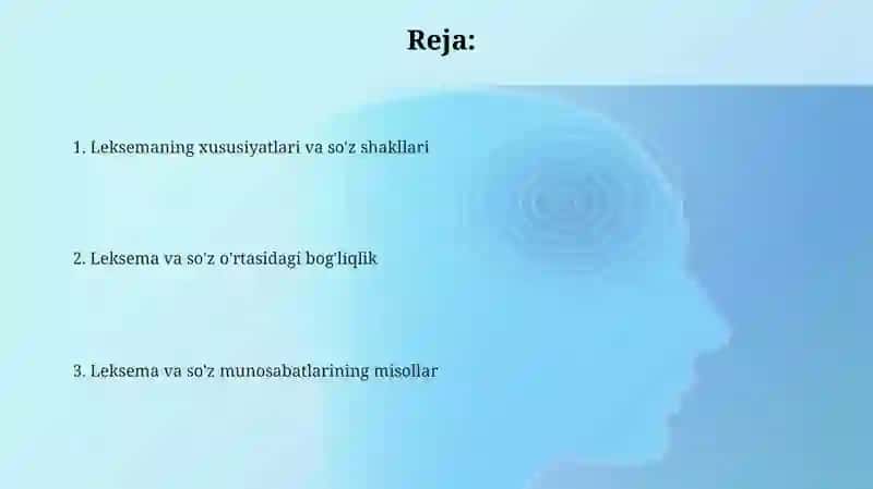 Leksema va soʻz munosabati 2
