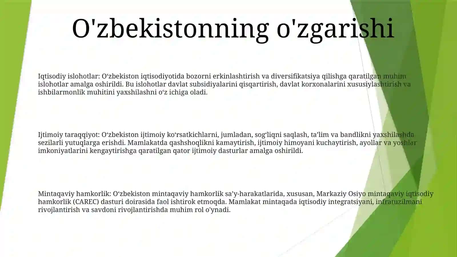 Oʻzbekiston Iqtisodiyotida Bozorni Erkinlashtirish 2