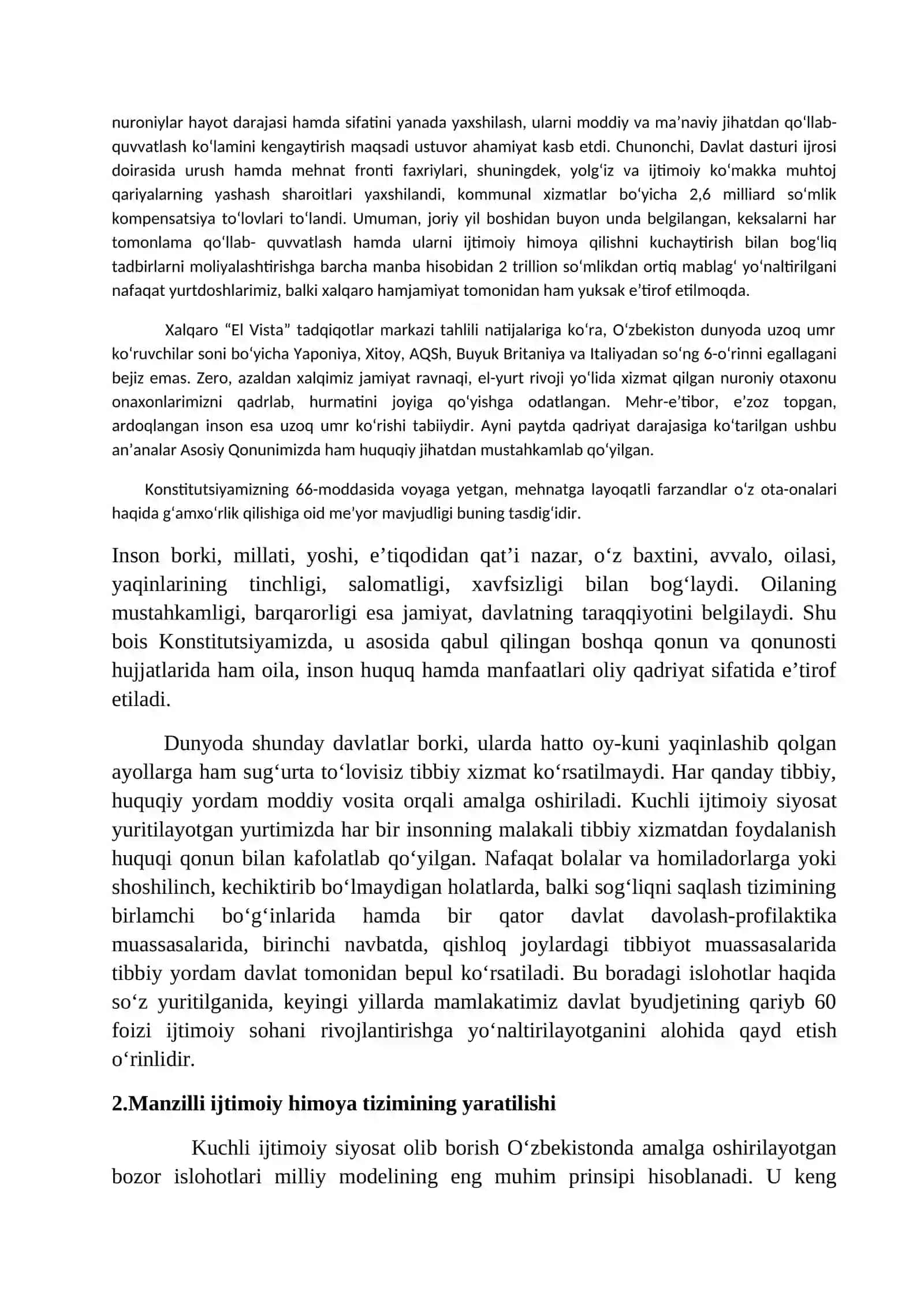 O‘zbekiston Respublikasidagi ijtimoiy o‘zgarishlar 2