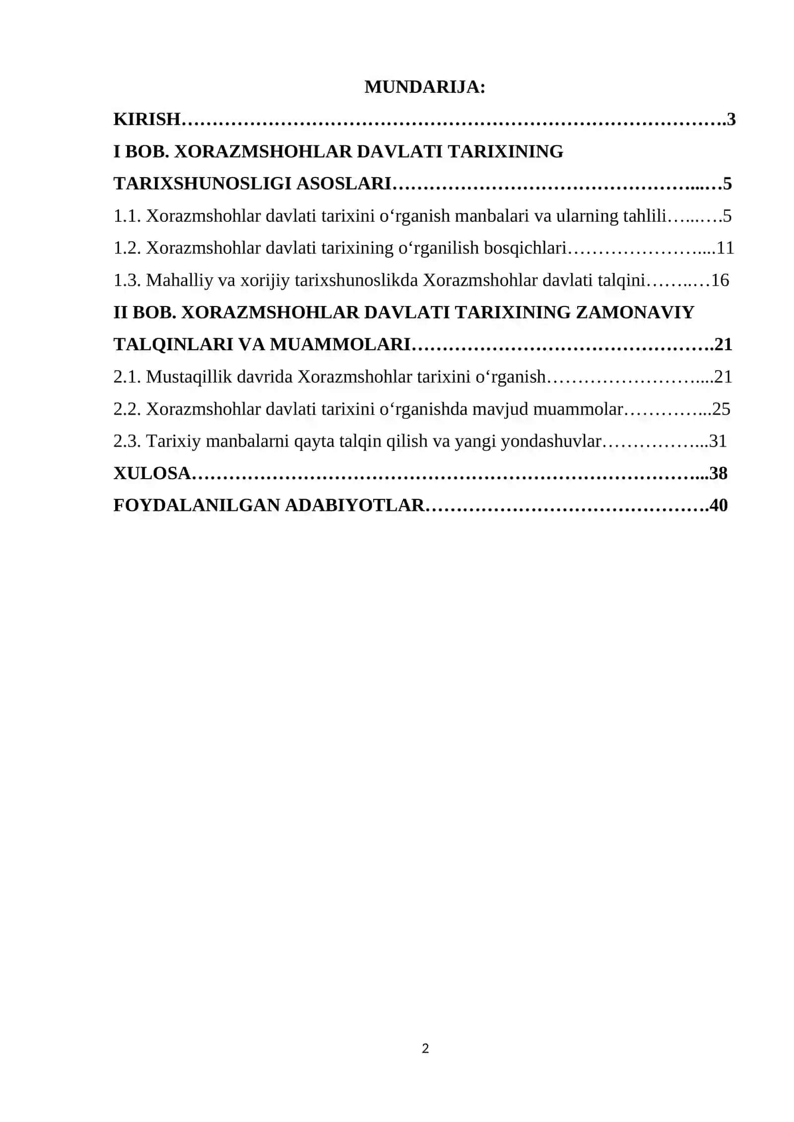 XORAZMSHOHLAR DAVLATI TARIXI TARIXSHUNOSLIGI 2
