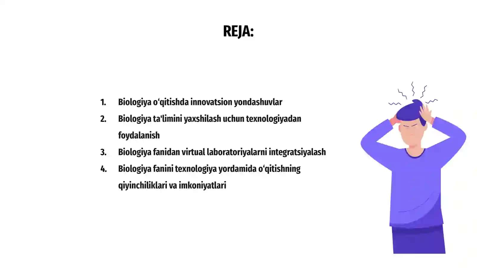 Biologiyani o’qitishda innovatsion texnologiyalarning dolzarb muammolariga bag’ishlangan anjumanlar uchun taqdimot 2