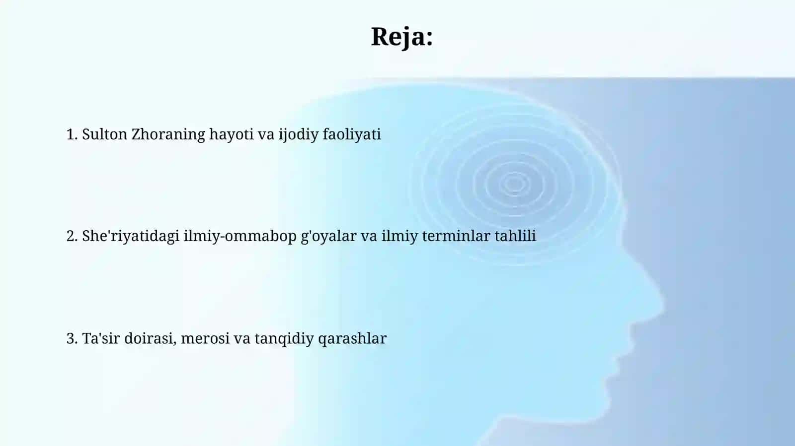 Sulton Jo'raning hayoti va ijodi. Shoirning ilmiy ommabop mavzulardagi she'rlarida g'oyalar haqida 2