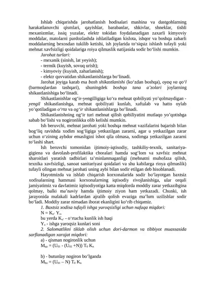 Baxtsiz Xodisalar va Kasb Kasalliklari 2