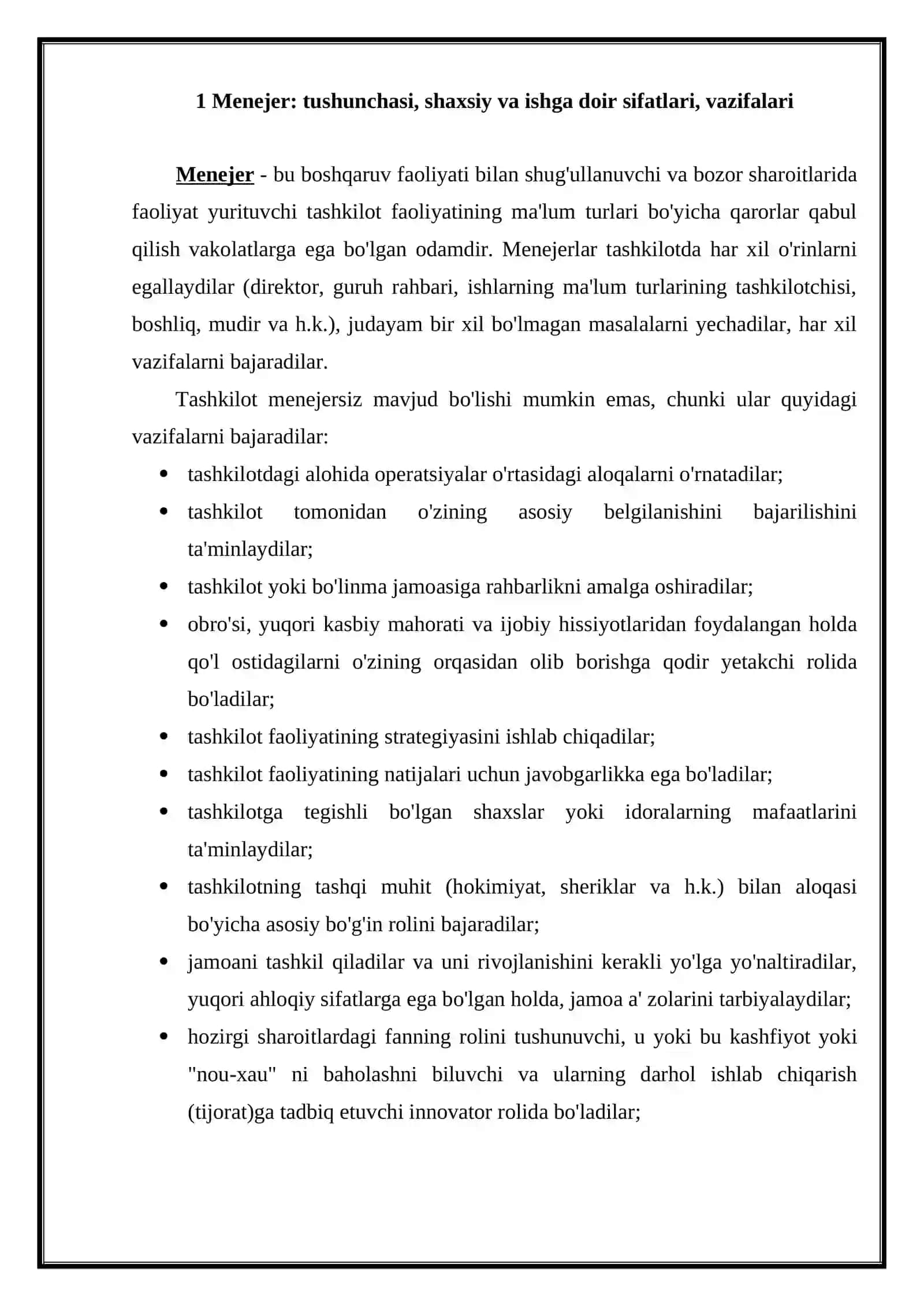 Menejer va yetakchi Menejerning uslubi va imidji 2
