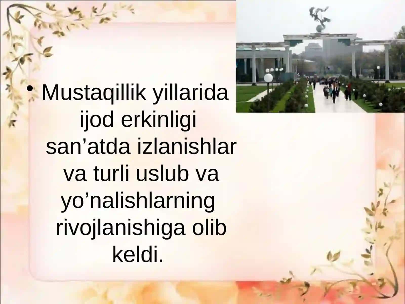 Mustaqillik davri O'zbekiston tasviriysan'ati 2