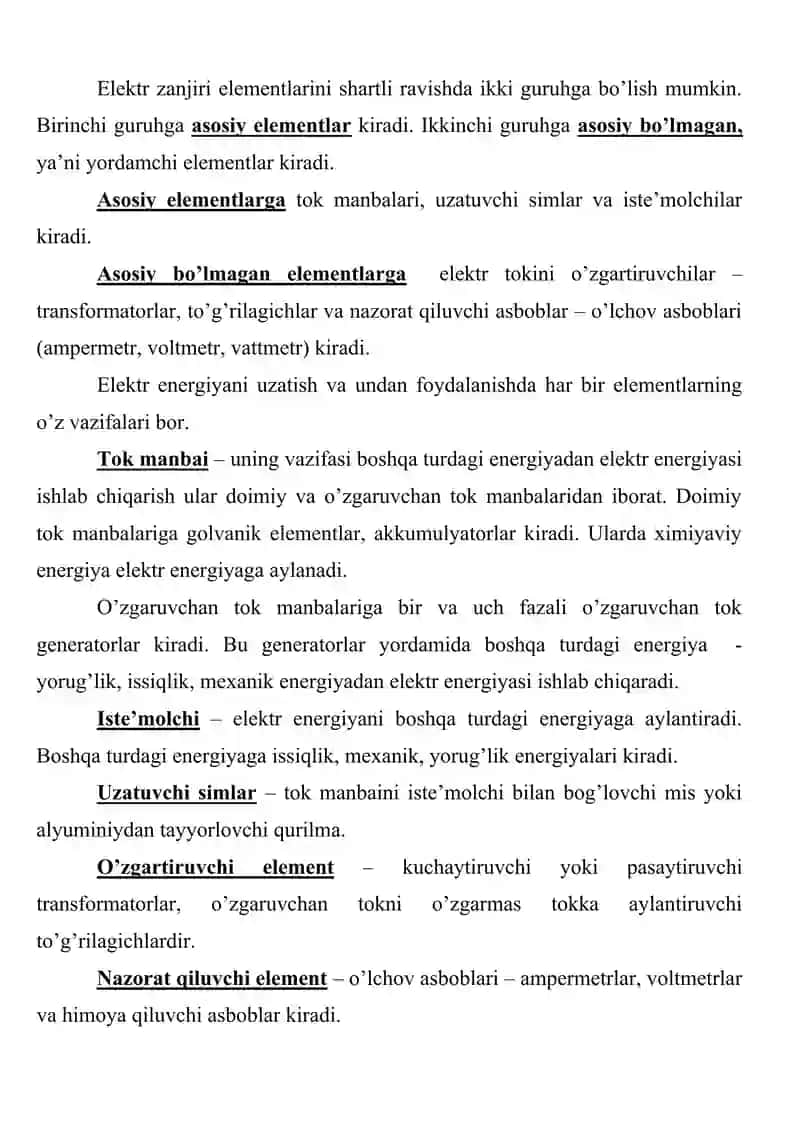 «ELEKTROTEXNIKA VA ELEKTRONIKA ASOSLARI» fanidan  Amaliy  mashg’ulotlari  USLUBIY   KO’RSATMASI 2