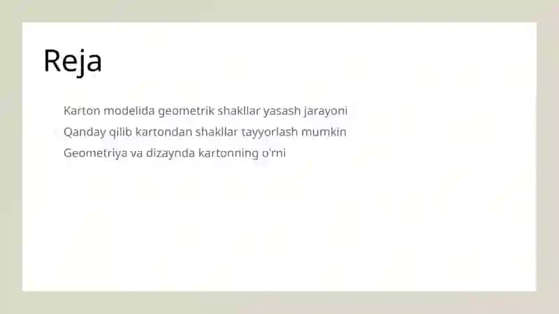 Kartondan geometrik shakllarni yasash 2