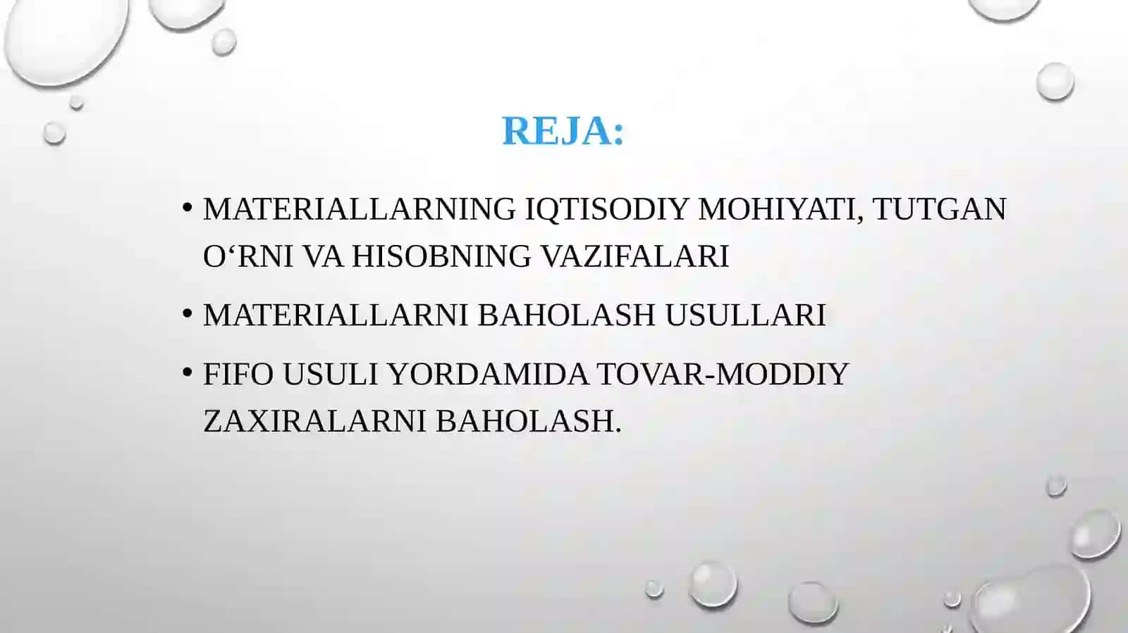 Materiallarni donalab baholash, oʻrtachabaholash, Fifova boshqa usullarda baholab sarflashni Hisobda aks ettirish 2