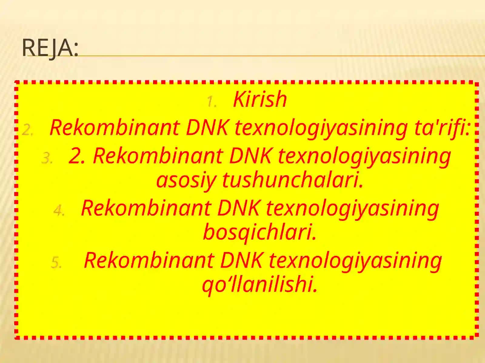 Rekombinant DNK texnologiyasi 2