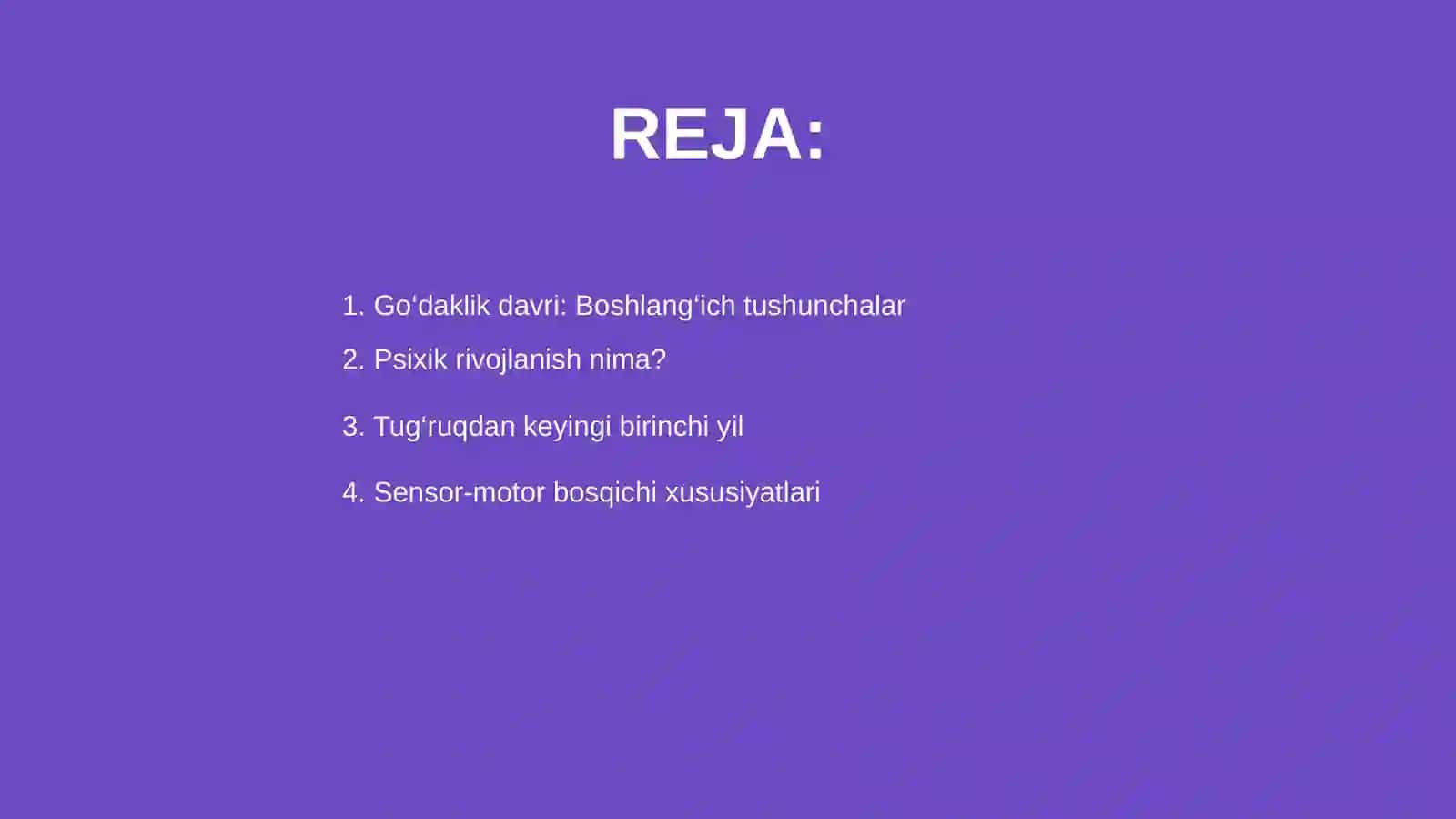 Go‘daklik va ilk bolalik davrida psixik rivojlanish xususiyati 2