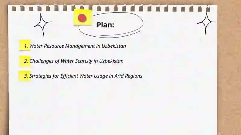 Environment. Discussion on economizing the usage of water in Uzbekistan 2