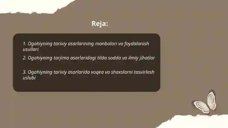 Ogahiyning tarixiy va tarjima asarlari 2