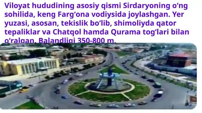 Namangan viloyatining mamuriy hududiy tarkibi va ijtimoiy iqtisodiy rivojlanish xususiyatlari 2