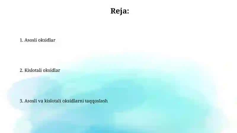 Oksidlar: Kirish 2