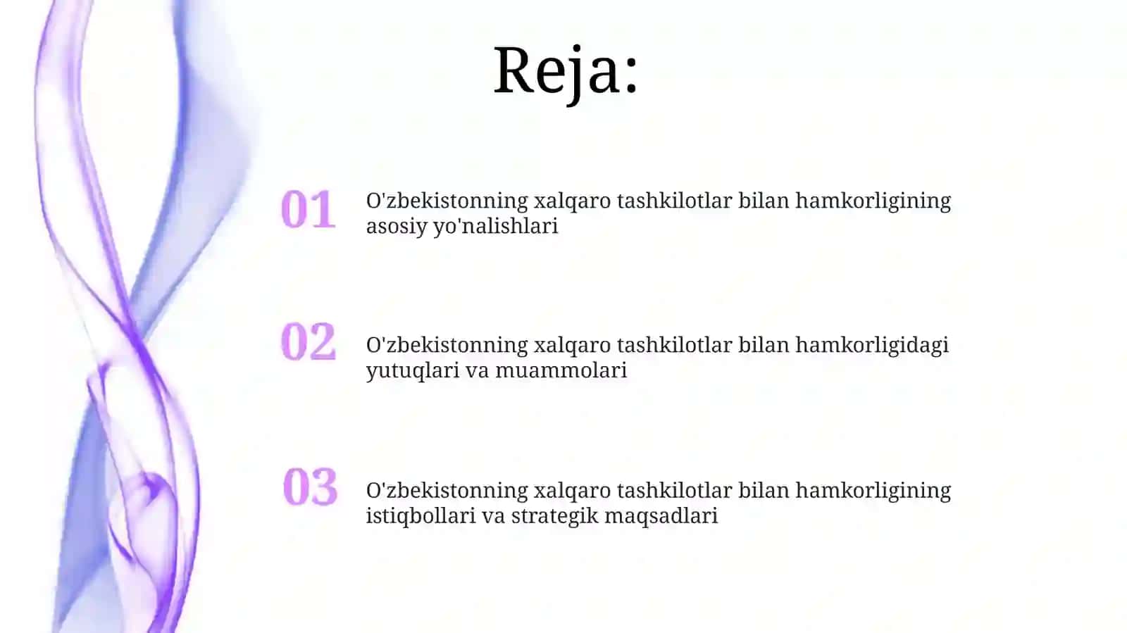 O‘zbekistonning xalqaro tashkilotlar bilan hamkorlik aloqalari 2