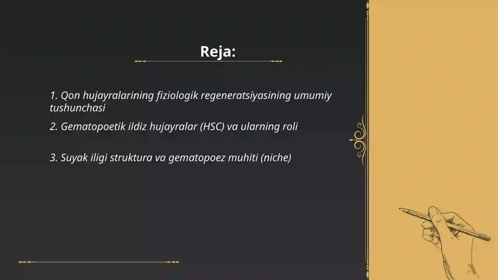 Qon hujayralarining fiziologik regeneratsiyasi 2