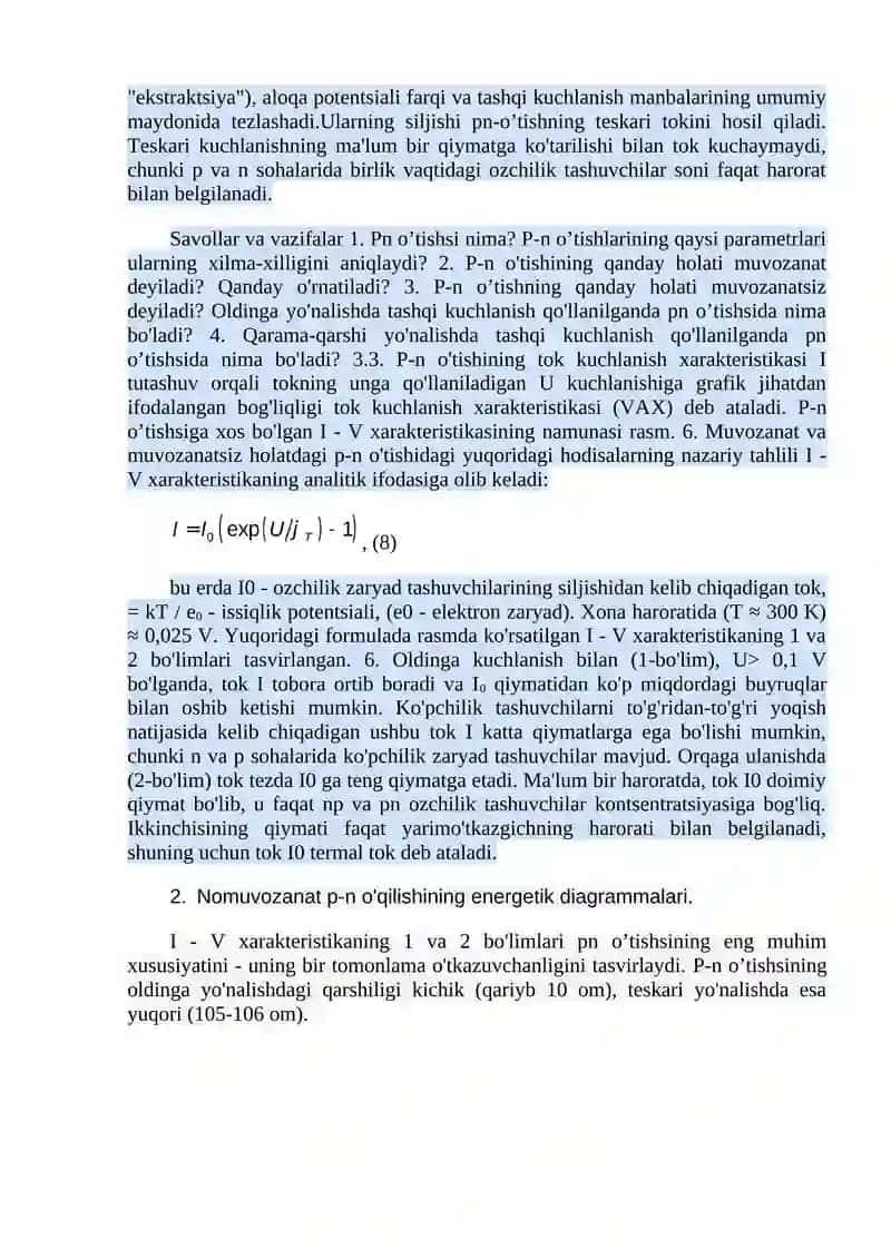 Muvozanatsiz o'tish holati 2