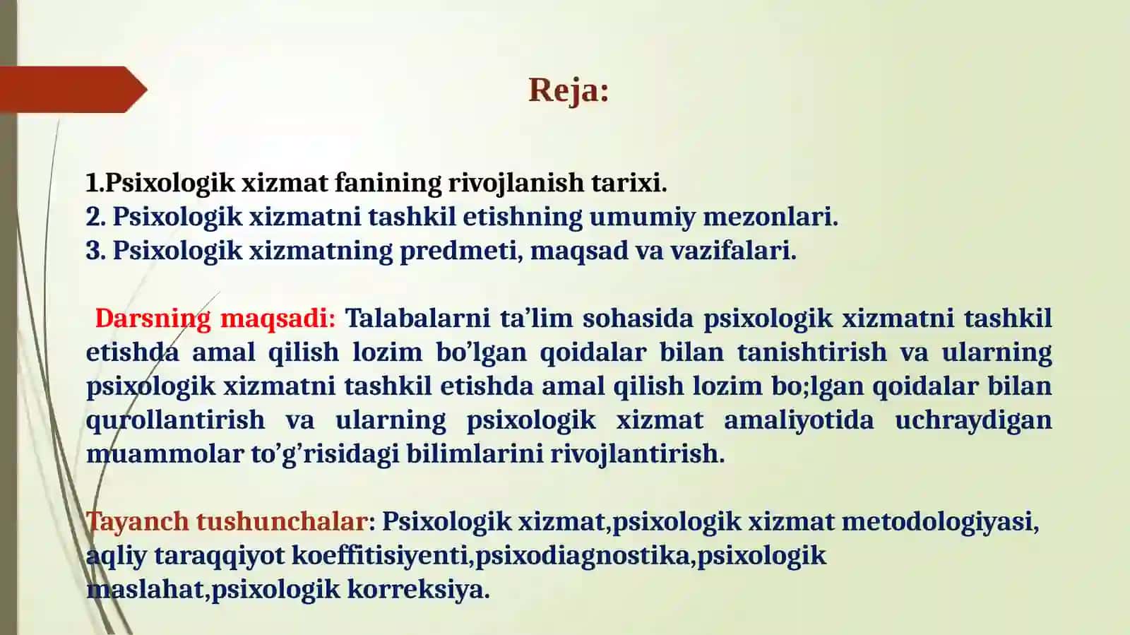 Psixologik xizmat fani shakllanishining nazariy, ilmiy va metodologik asoslari 2