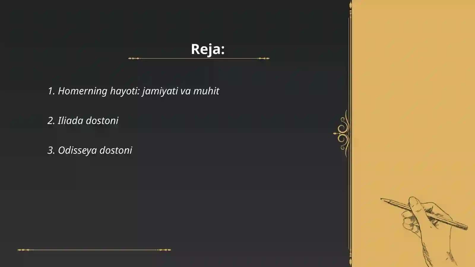 Homer hayoti va asarlari 2