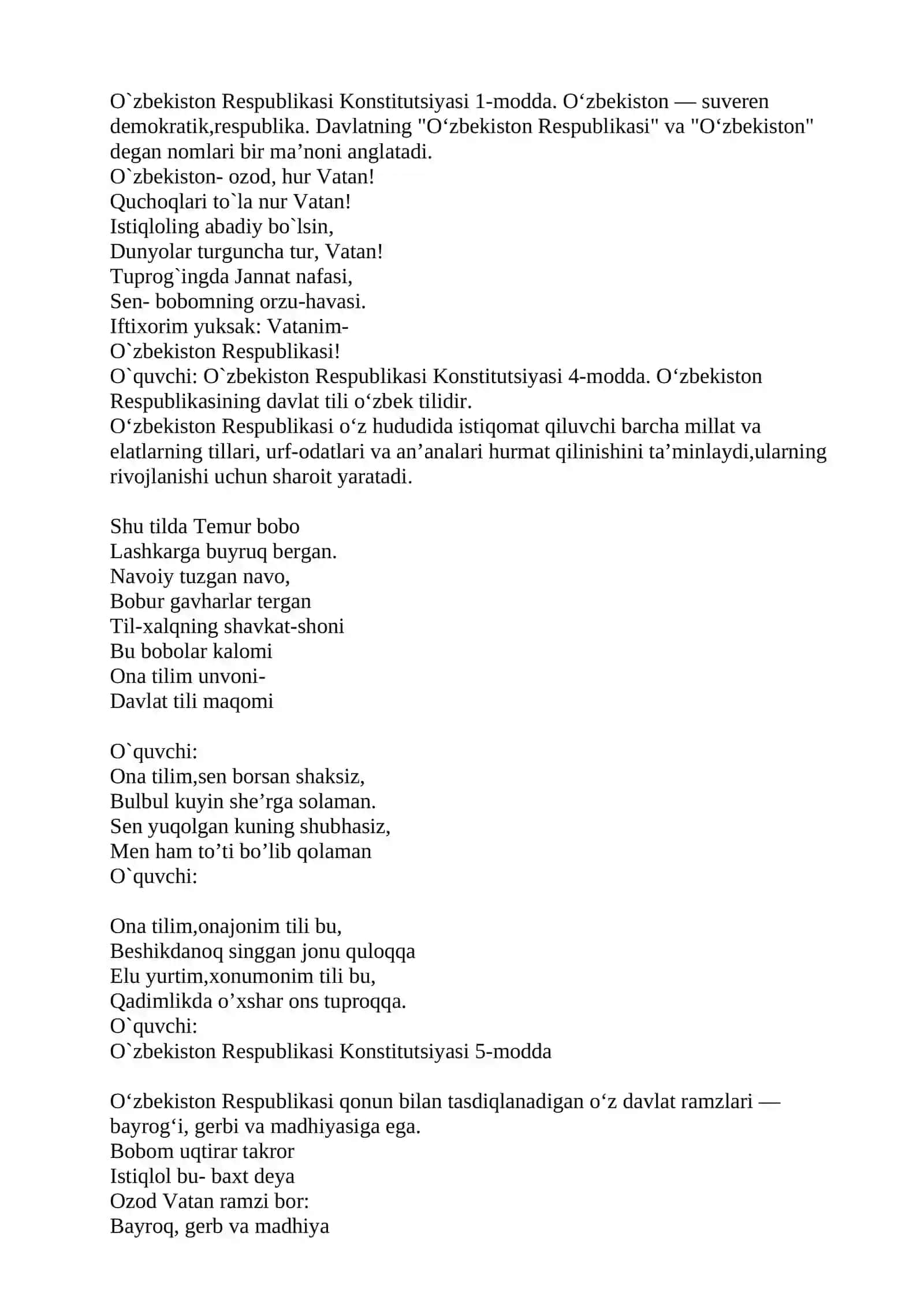 O`zbekiston Respublikasi Konstitutsiyasi qabul qilingan kun 2