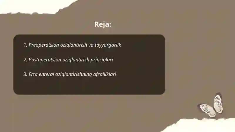 Xirurgik bemorlarni oziqlantirish 2