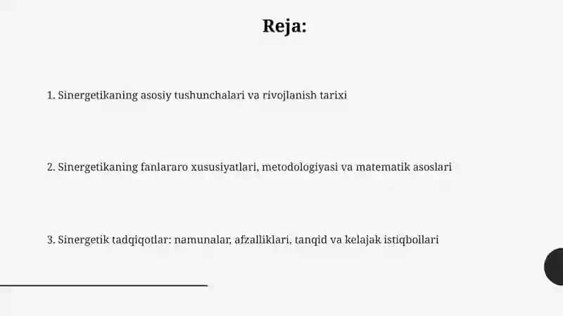 Sinergetika fanlararo ilmiy tadqiqot metodi 2