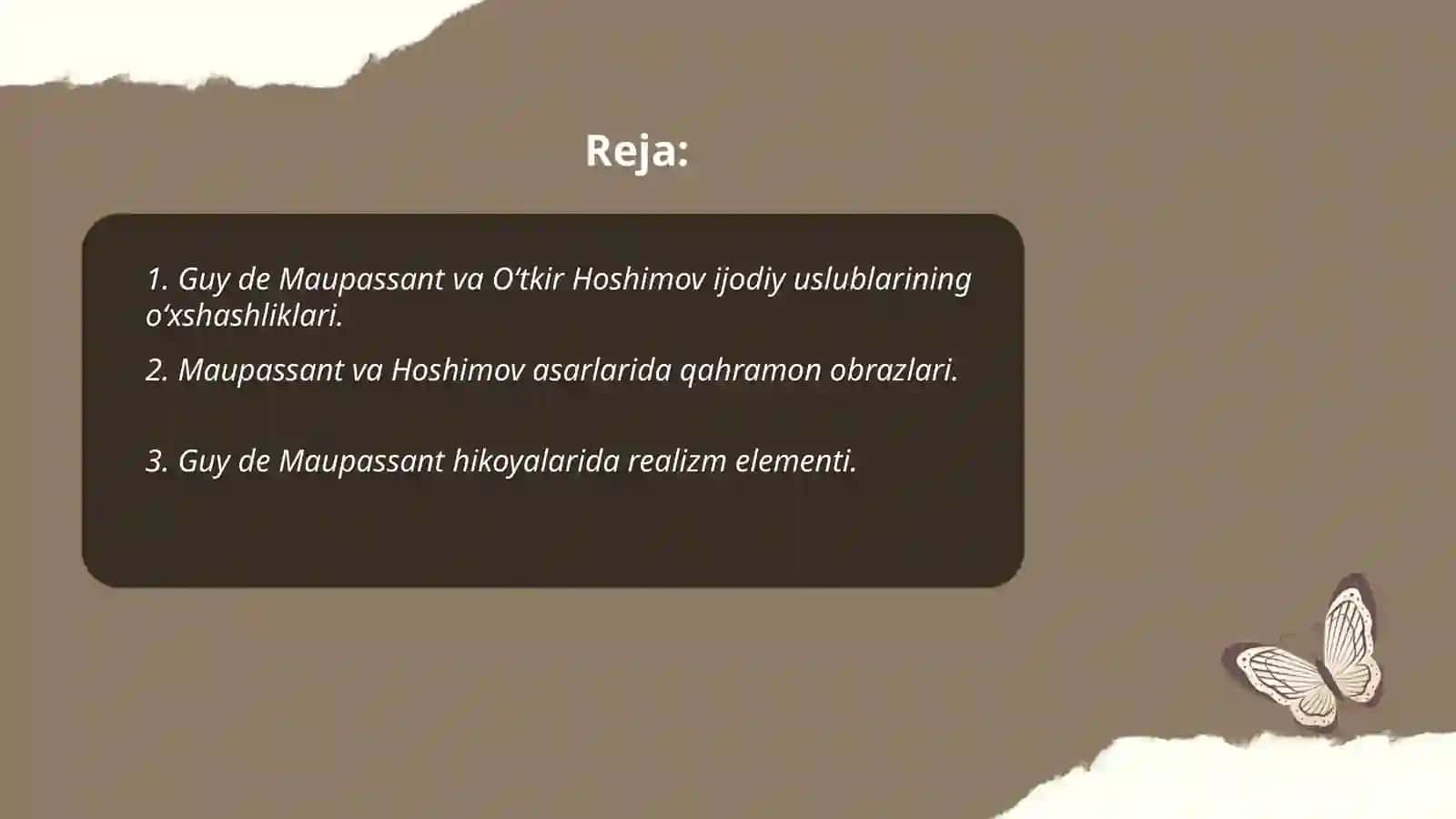 Oʻtkir Hoshimov va Moppasan ijodlari 2