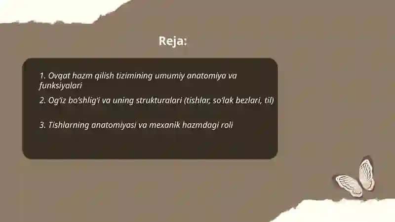 Ovqat hazm qilish a'zolarining anatoma fiziologik xususiyatlari 2