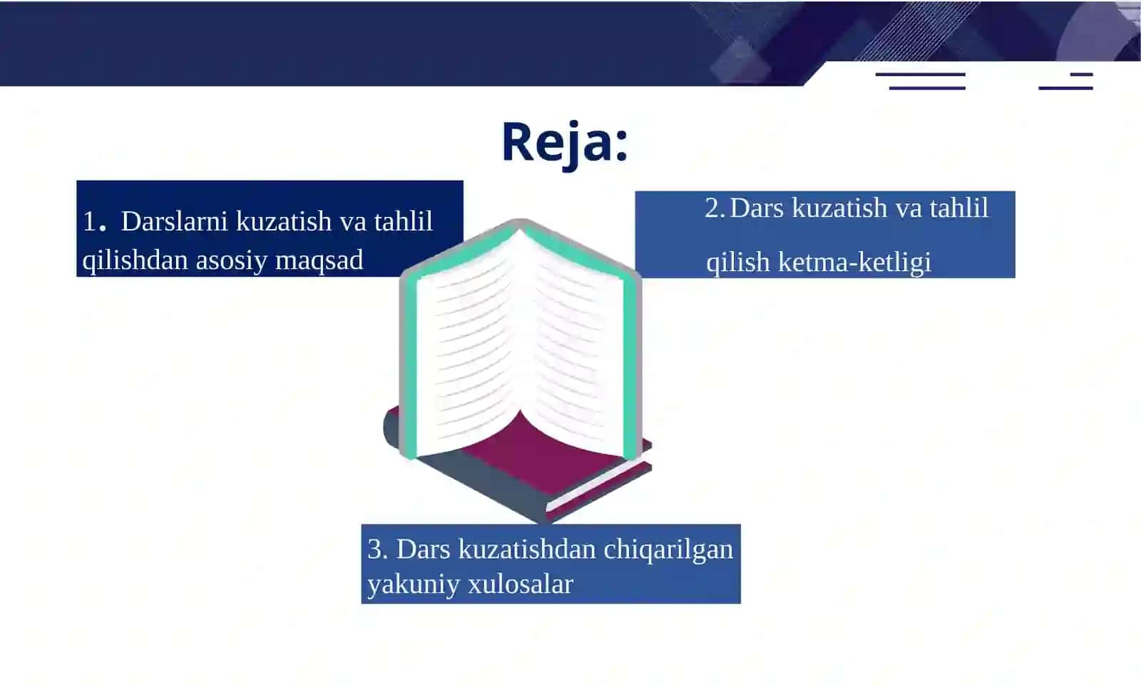 Dars kuzatish va tahlil qilish 2