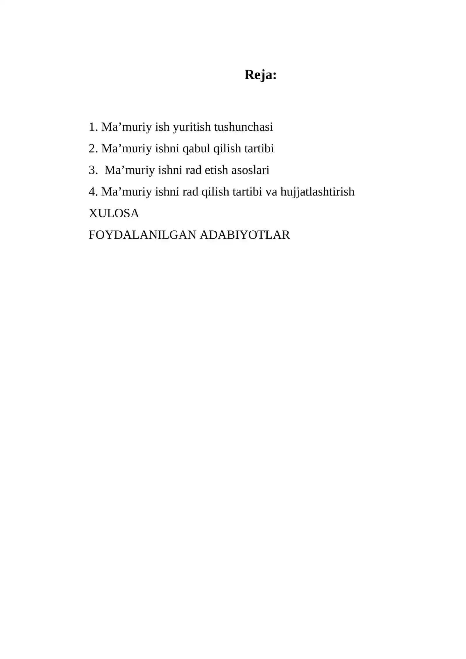 Ma’muriy ishni qabul qilish va rad qilish 2
