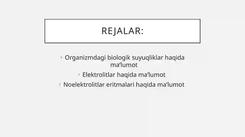Elektrolitlar va noelektrolitlar 2