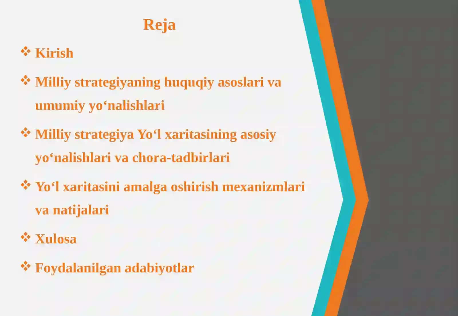 2021 — 2026-yillarga mo‘ljallangan ekstremizm va terrorizmga qarshi kurashish bo‘yicha O‘zbekiston respublikasi milliy strategiyasidagi Yo‘l xaritasini mazmuni 2