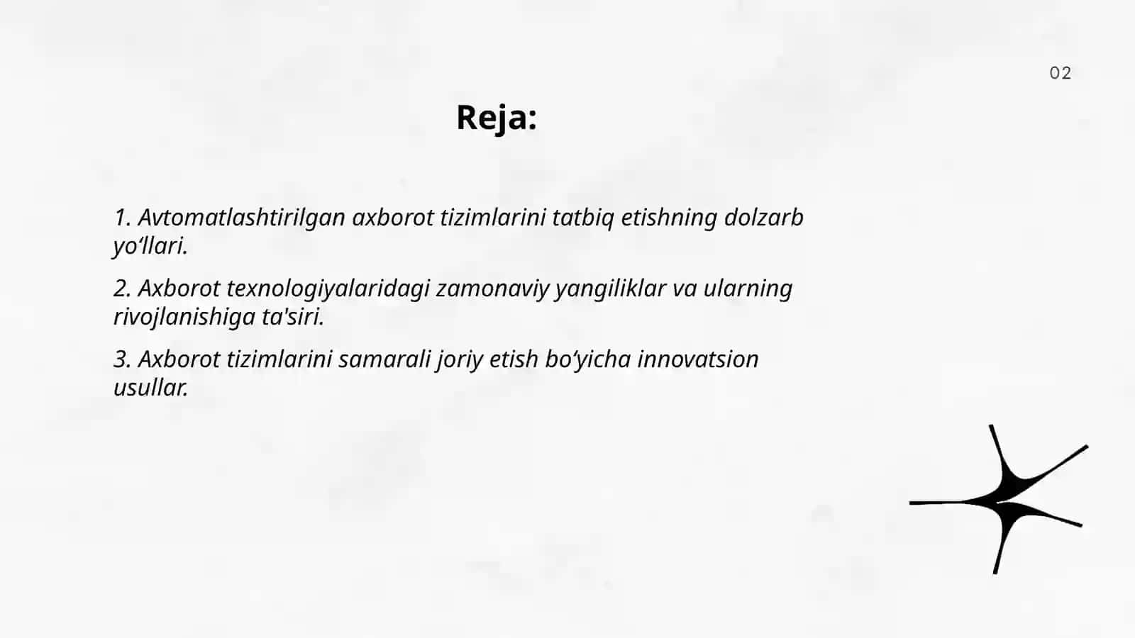 Avtomatlashtirilgan axborot tizimi 2