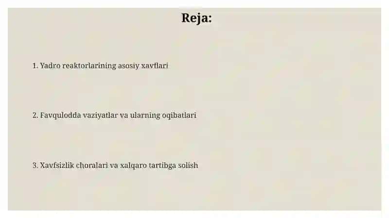 Yadro reaktorining xavfliligi 2