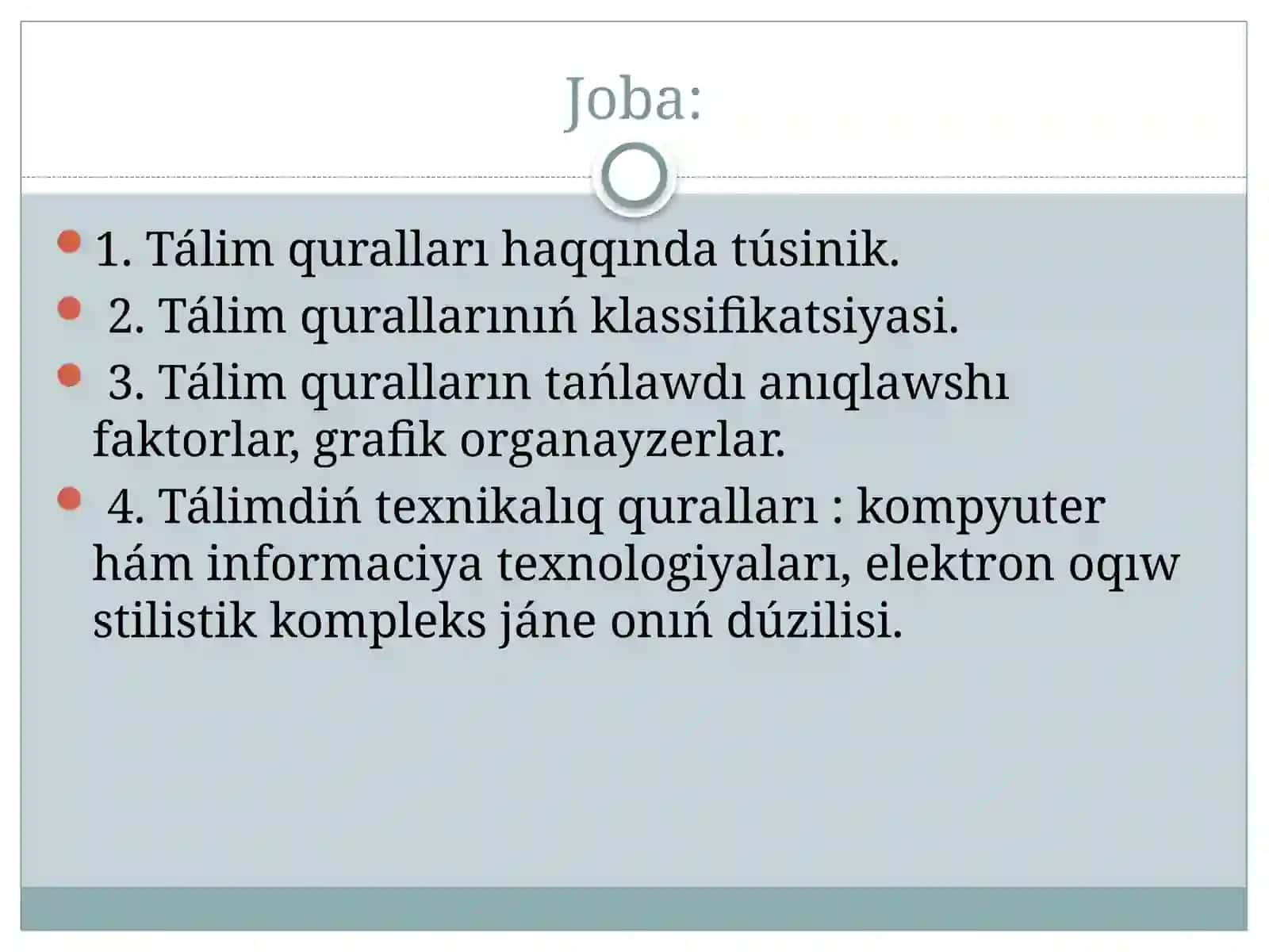 Tariyx sabaqlarında informaciya texnologiyalarınan qollanılıwı 2