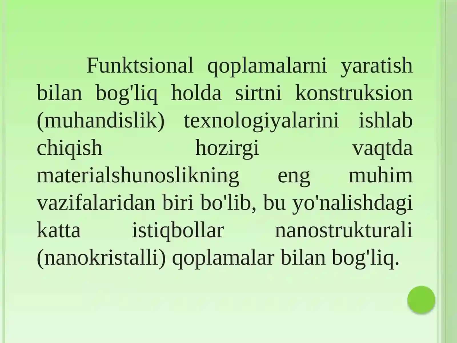 Nanomateriallar shunoslik texnologiyalari 2