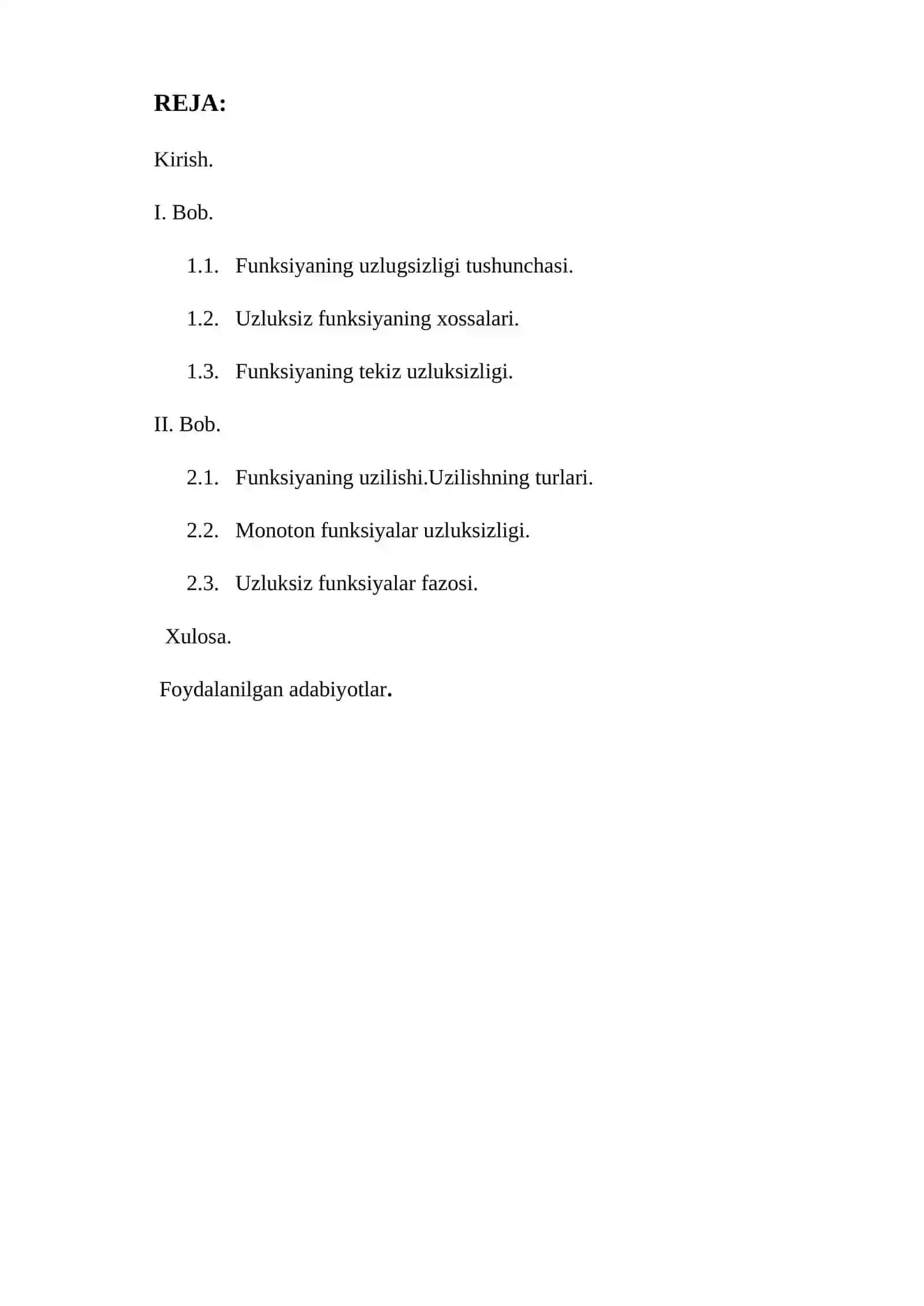 Funksiyaning uzluksizligi 2